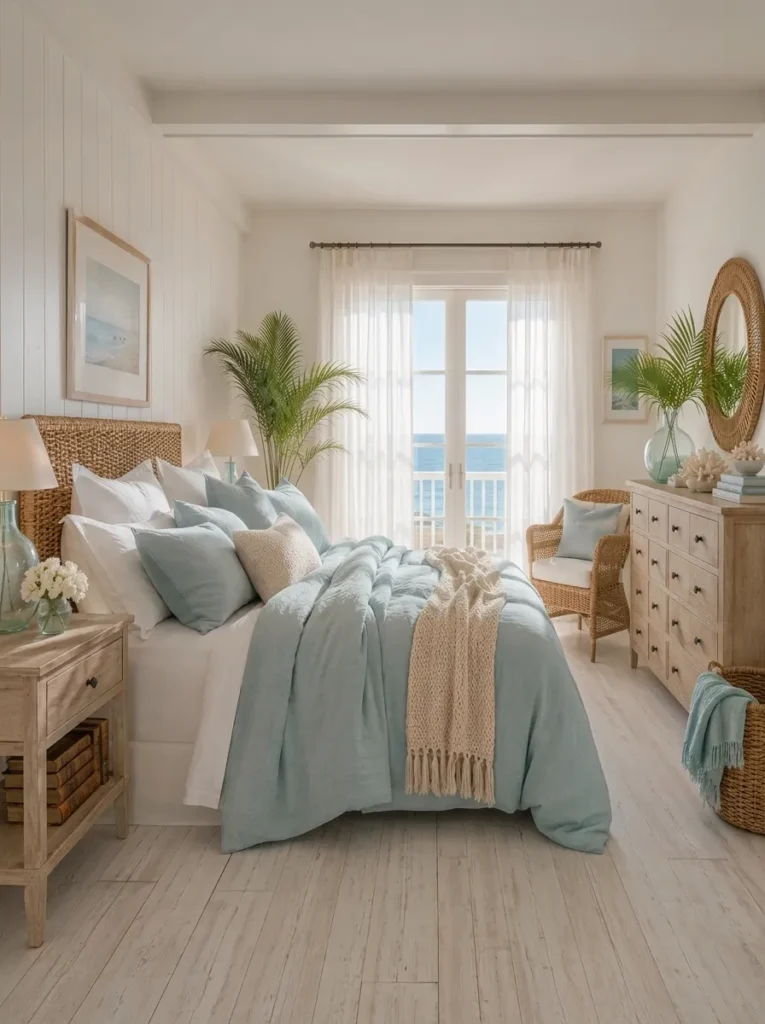 Aqua Linen Bedding