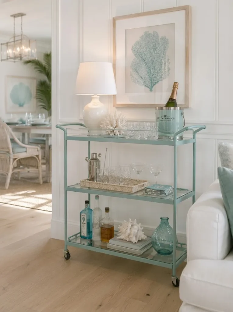 Aquamarine Bar Cart