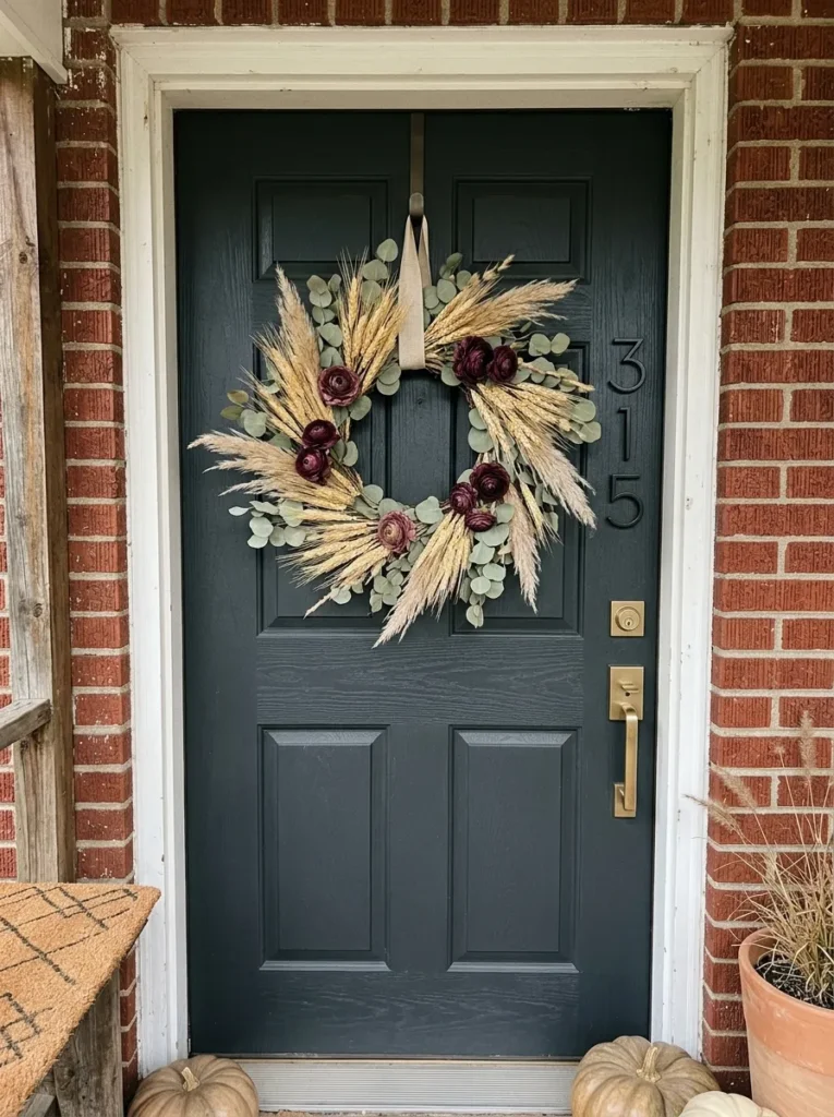 Dried Floral Front Door Wreath
