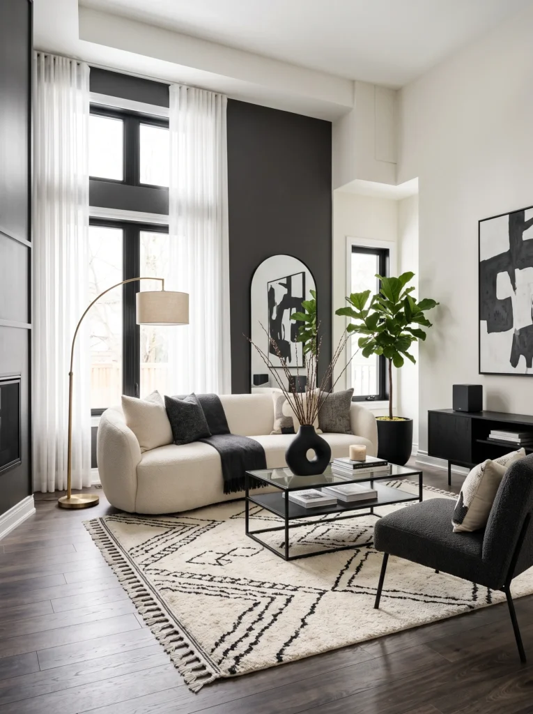 Ivory & Black Contrast Room