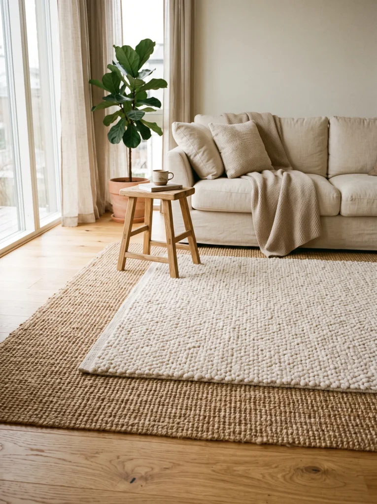 Layered Neutral Rug