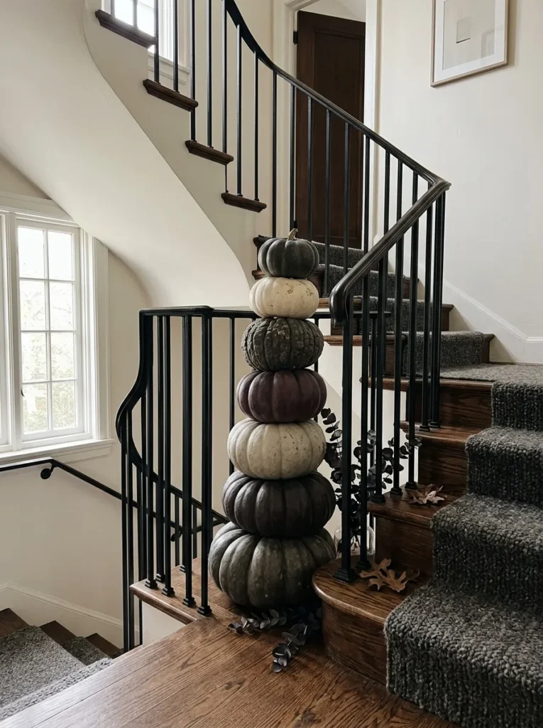 Moody Stacked Pumpkin Arrangement