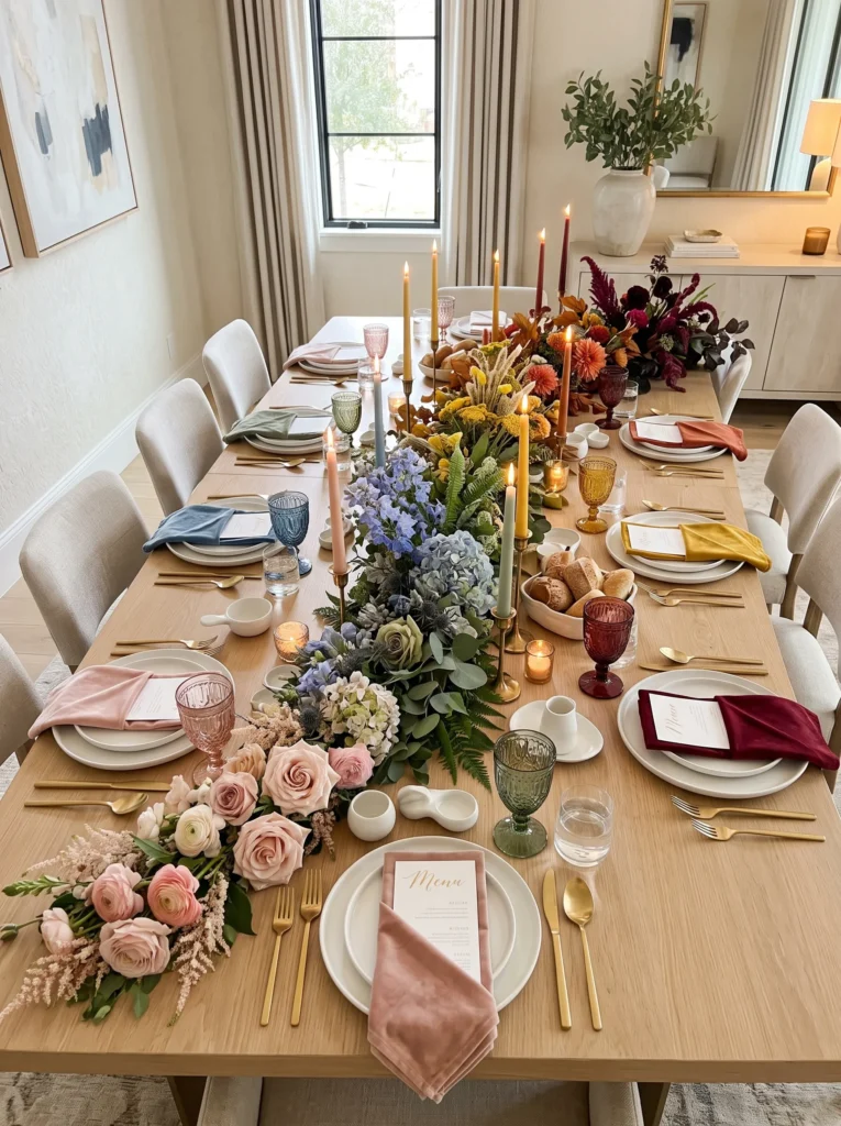 Rainbow Thanksgiving Table