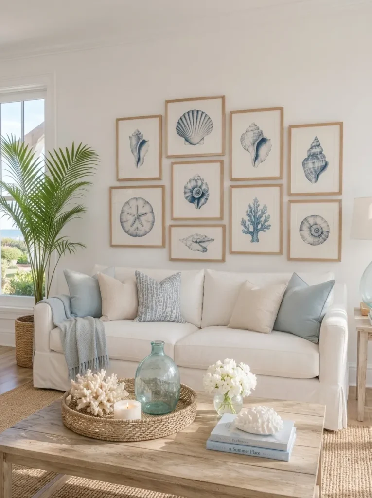 Seashell Gallery Wall