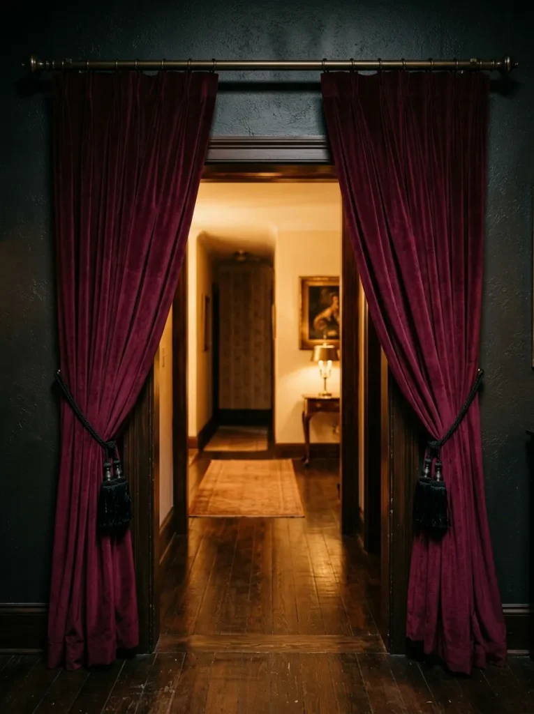 Dramatic Velvet Curtain Drape Doorway
