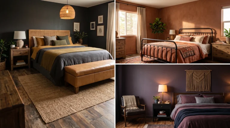 masculine boho bedroom