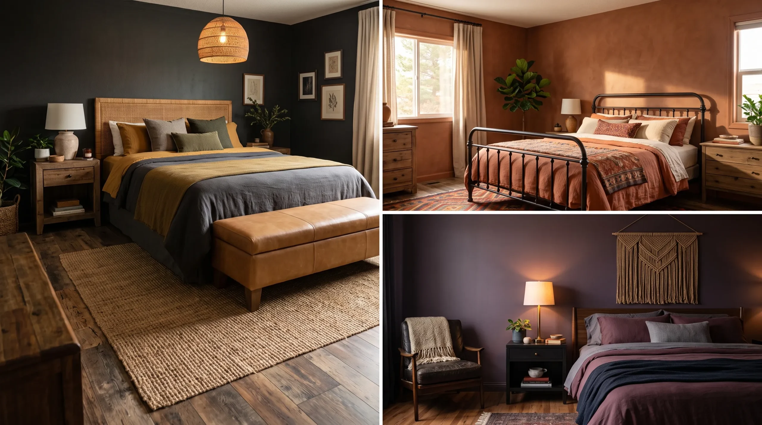 masculine boho bedroom