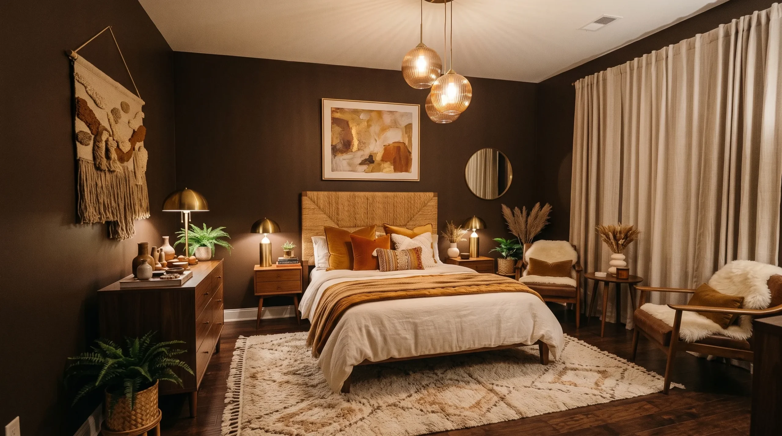 rattan headboard bedroom ideas