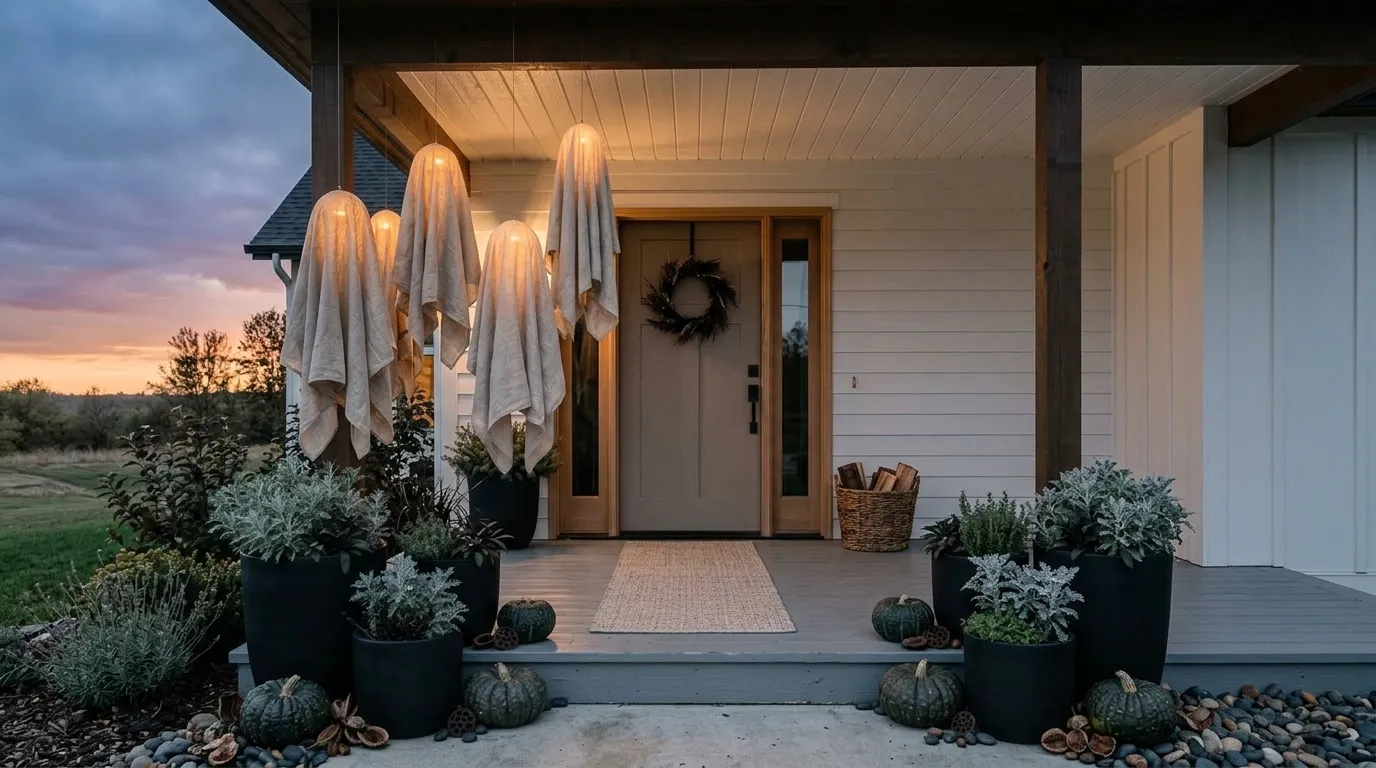 elegant Halloween front porch ideas