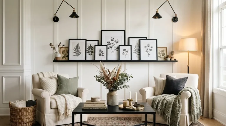cozy modern farmhouse living room