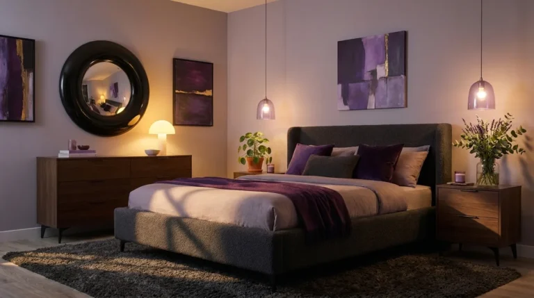 purple and gray bedroom ideas