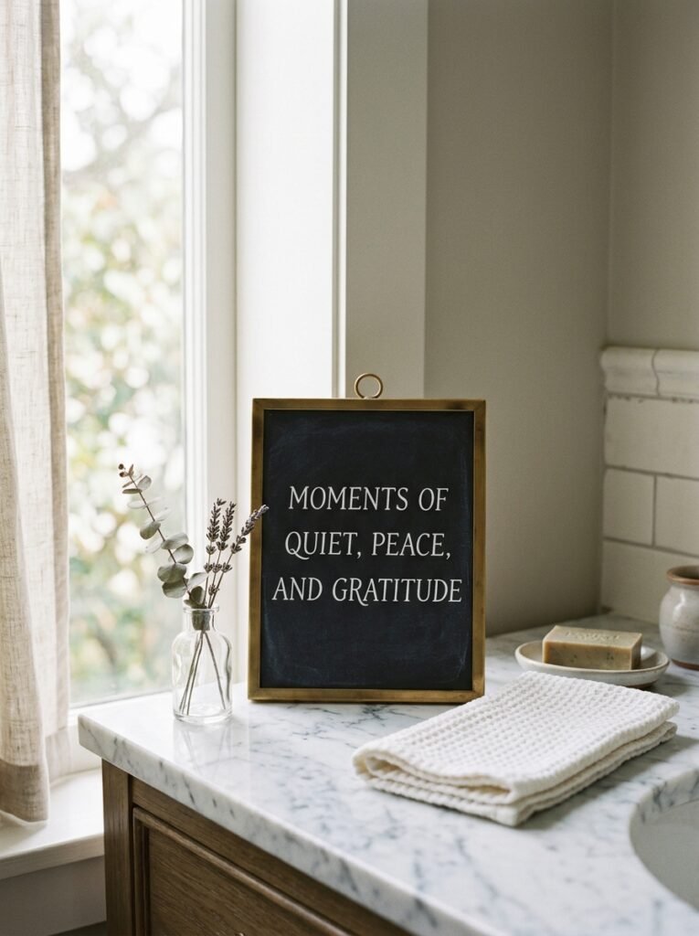 Black-framed kitchen countdown chalkboard with a large number and colored prompt line